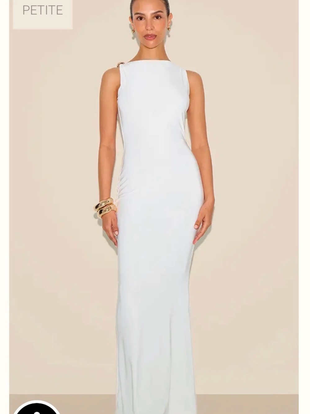 PrettyLittleThing White Sleeveless Maxi Dress